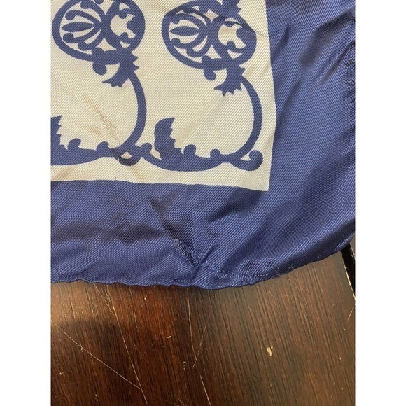 Vintage Blue and Gray Scarf 100% Acetate Made in Italy 27x 27 Inches square - Picture 2 of 4